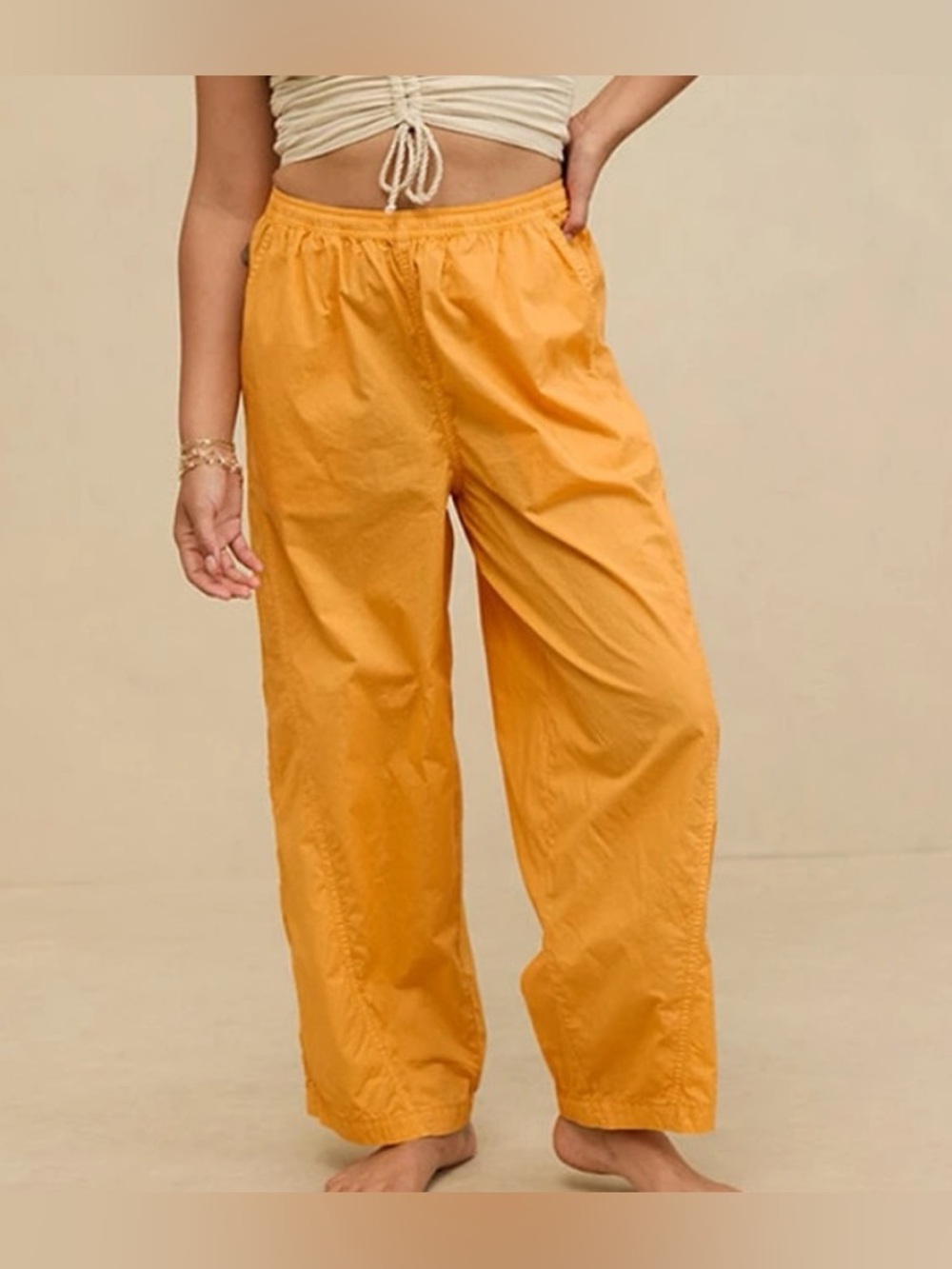 aerie NEW It's Poplin Beach Pant XS Orange
